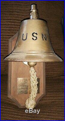1984 WWII 1945 U. S. S. North Carolina BB-55 Crew 20th Reunion Ship Bell