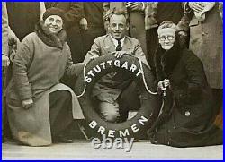 (2) ORIGINAL WW2 GERMAN SS STUTTGART STRENGTH THROUGH JOY CRUISING PHOTO's
