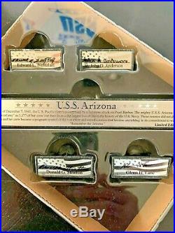 2 Uss Arizona & Kidd Danbury Mint Ship Model Signed 4 Survivors L. E. 178/2500