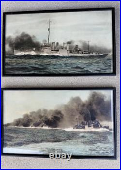 (2) WWI Style Destroyer Photos USS Farenholt DD-332 G. W. Waterman San Diego