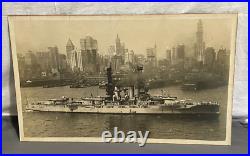 20x12 MOSER c1915 photo USS ARKANSAS Dreadnought Battleship WWI NEW YORK Harbor 20x12 MOSER c1915 photo USS ARKANSAS Dreadnought Battleship WWI NEW YORK Harbor