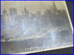 20x12 MOSER c1915 photo USS ARKANSAS Dreadnought Battleship WWI NEW YORK Harbor 20x12 MOSER c1915 photo USS ARKANSAS Dreadnought Battleship WWI NEW YORK Harbor