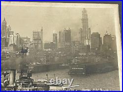 20x12 MOSER c1915 photo USS ARKANSAS Dreadnought Battleship WWI NEW YORK Harbor 20x12 MOSER c1915 photo USS ARKANSAS Dreadnought Battleship WWI NEW YORK Harbor