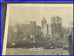 20x12 MOSER c1915 photo USS ARKANSAS Dreadnought Battleship WWI NEW YORK Harbor 20x12 MOSER c1915 photo USS ARKANSAS Dreadnought Battleship WWI NEW YORK Harbor