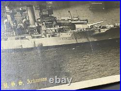 20x12 MOSER c1915 photo USS ARKANSAS Dreadnought Battleship WWI NEW YORK Harbor 20x12 MOSER c1915 photo USS ARKANSAS Dreadnought Battleship WWI NEW YORK Harbor