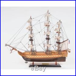 22-inch USS Constitution WAR SHIP MODEL Old Ironsides Wooden Collectable Display
