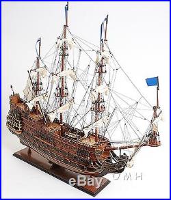 3 Foot Long SOLEI ROYAL Handcrafted Wooden Ship Model
