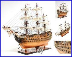 38 Wooden SHIP MODEL With COPPER BOTTOM Nelson's HMS Victory Military Warship
