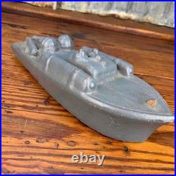4 WWII US Navy Wood AIRCRAFT CARRIERS SUBMARINE BATTLE SHIP Toys MARKED