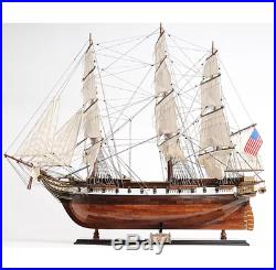 56-inch US NAVY WAR SHIP Wooden Model USS Constellation Military Collectable Art