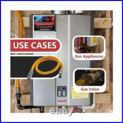 5Pcs EFIELD 72L Flexible Gas Line Connector, 1/2ODx 1/2MIP(HOSE073-5) 5