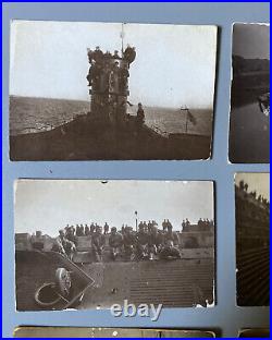 (6) Assorted Vintage Photos Ships Submarine Navy Chatham U Boat 140 WWI 1918 etc