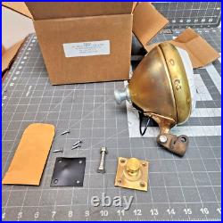 6 Brass Searchlight Decklight Spotlight Military 24 Volt Changeable Bulb Z3B2