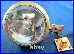 6 Brass Searchlight Decklight Spotlight Military 24 Volt Changeable Bulb Z3B2