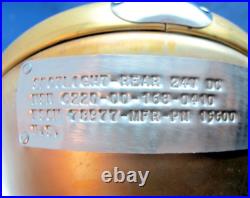 6 Brass Searchlight Decklight Spotlight Military 24 Volt Changeable Bulb Z3B2