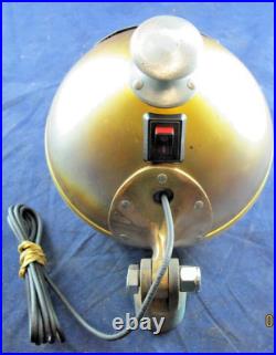 6 Brass Searchlight Decklight Spotlight Military 24 Volt Changeable Bulb Z3B2