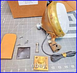 6 Brass Searchlight Decklight Spotlight Military 24 Volt Changeable Bulb Z3B2