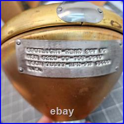6 Brass Searchlight Decklight Spotlight Military 24 Volt Changeable Bulb Z3B2