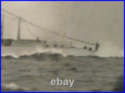 74293. Rare Original 1920 US Navy V-1 Submarine (Baracuda) at Sea 1st fleet sub