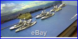 A diorama of Battleship Row Pearl Harbor, 0755 hours, 7 December 1941 (RARE!)