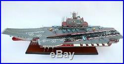Admiral Kuznetsov Russian Aircraft Carrier Model 40 Handmade Wooden Scale 1/300
