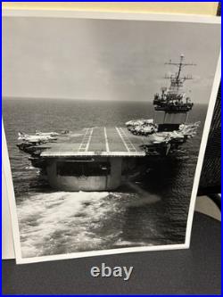 Aircraft Carrier Photographs from the 1960-70's Vintage 8X10's Navy 7 Photos