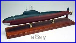 Alfa Russian attack submarine display mahogany wood custom model