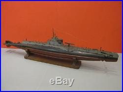 All Original Large Submarine S32 Wooden Model Handpainted Ww2