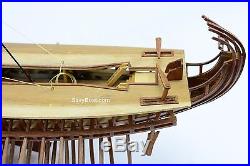 Ancient Greek Vessel Trireme 480 B. C Warship Handmade Boat Model 32