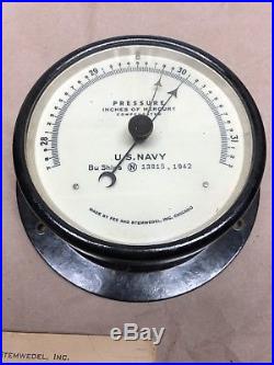 Aneroid Barometer US Navy WWII era 1942 Fee Stemwedel works