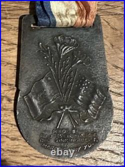 Antique 1919 Mare Island U. S. S. California Battleship BB-44 Launch Medal Ribbon