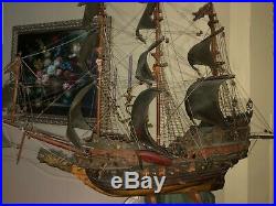 Antique 60 Warship of Spanish Armada from Antiquités Delalande, FREE SHIP DADS