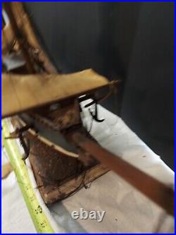 Antique Model ship Fragata Espanola Needs Work