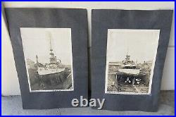 Antique Original Great White Fleet USS Oregon Battleship Dry Dock 5x7 Photos