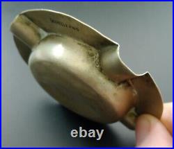 Antique Rare Metal Ashtray Hms Eagle Aircraft Carrier Royal Navy Enameled Emblem