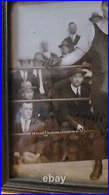 Antique US Navy Smokers Boxing Photo! Sailor Jimmy Woodruff Signed! USS NEVADA