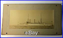 Antique Uss Kentucky (bb-6) Battleship Albumen Photo