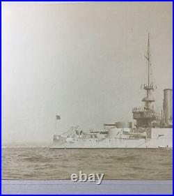 Antique Uss Kentucky (bb-6) Battleship Albumen Photo