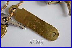Antique Victorian Naval Ships #2 Asst Steward Faux Claw Watch Fob Gold Pendant