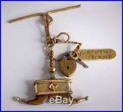 Antique Victorian Naval Ships #2 Asst Steward Faux Claw Watch Fob Keys Pendant