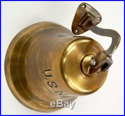 Antque Brass US NAVY Hanging Bell. Yk