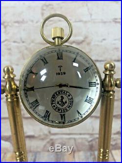 Art Nuveou TRAVERTAL swiss made1939 nautical glass ball compas clock