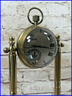 Art Nuveou TRAVERTAL swiss made1939 nautical glass ball compas clock