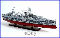 BB-35 Camouflage USS Texas New York Class Battleship 40 Handmade Wooden Model