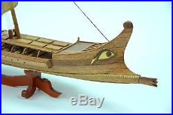 BIREME Ancient Oared Warship 32 Handcrafted Wooden Ship Model NEW