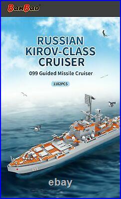 BanBao Military Russian 099 Guided Cruiser Battleship Warship Navy WW2 Submarine