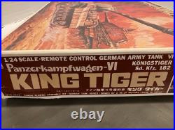 Bandai 1/24 King Tiger German Heavy Tank VI Model Kit Japan Vintage Unassembled