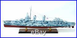Battleship Camouflage Fletcher Class Destroyer DD-445 Handcrafted 36Wood Model