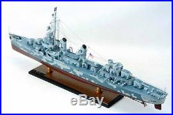 Battleship Camouflage Fletcher Class Destroyer DD-445 Handcrafted 36Wood Model