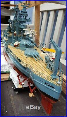 Battleship USS Arizona (bb-39) Handcrafted War Ship Museum Quality Display Model